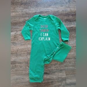 Green Kids One Piece Pajama